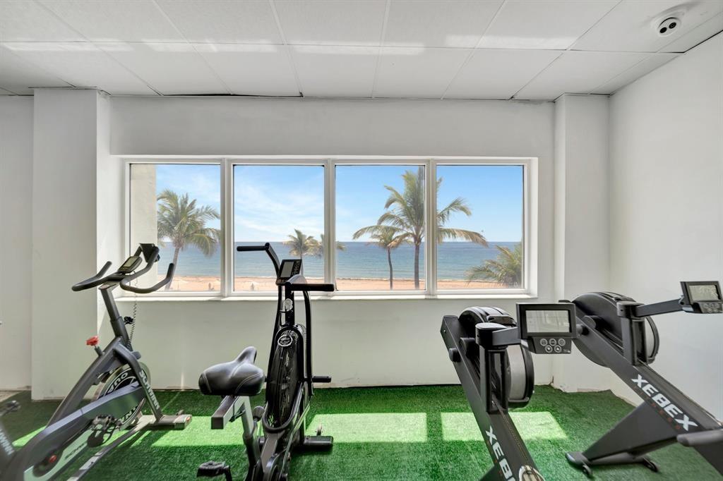 The south lounge is going to be a state of the art gym. What a view!