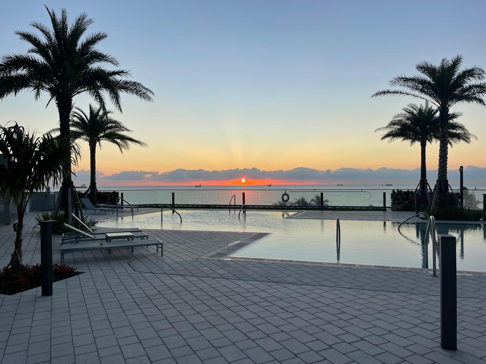 This is the view every morning of the sunrise from Selene