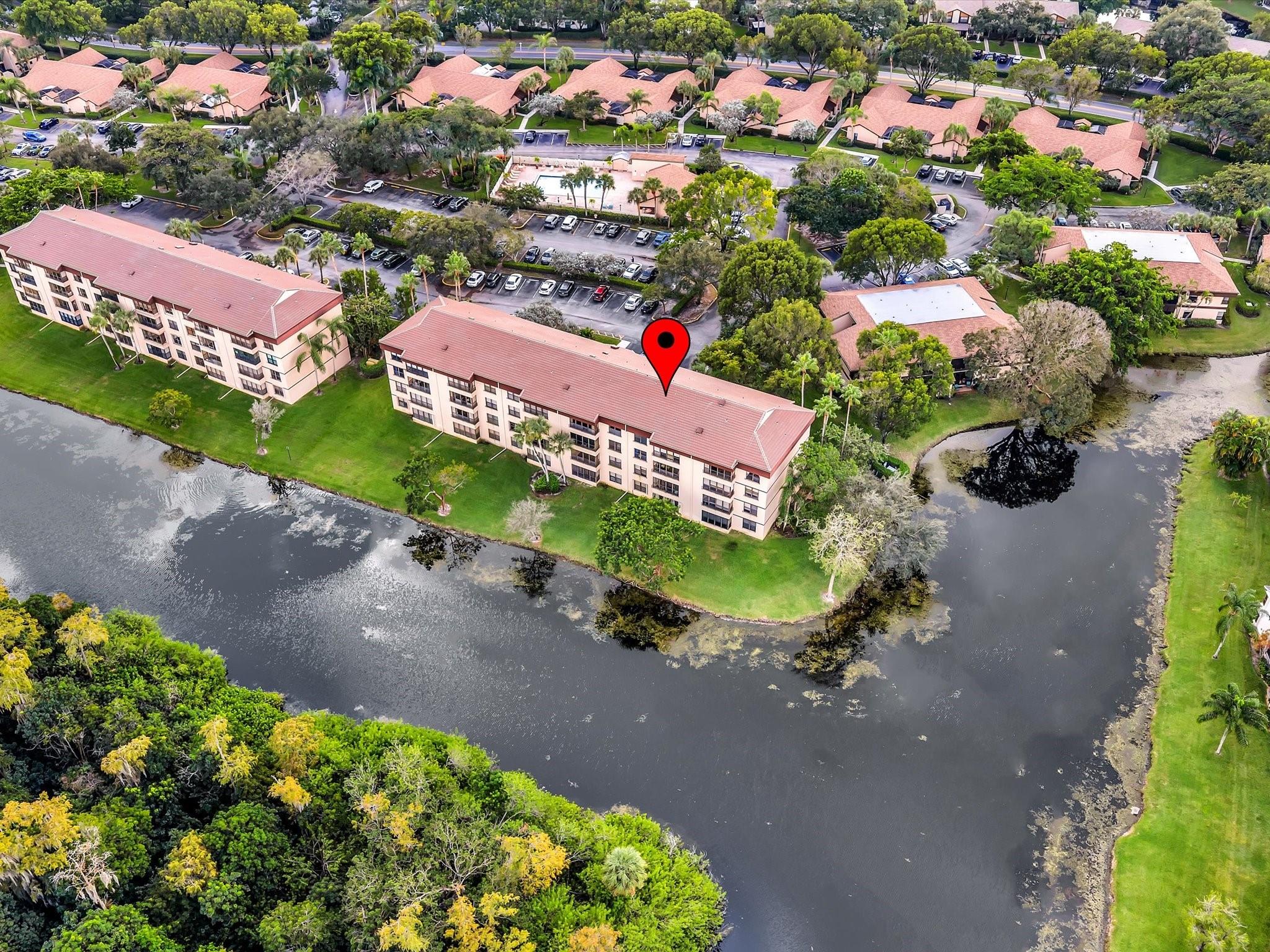 Water front left building