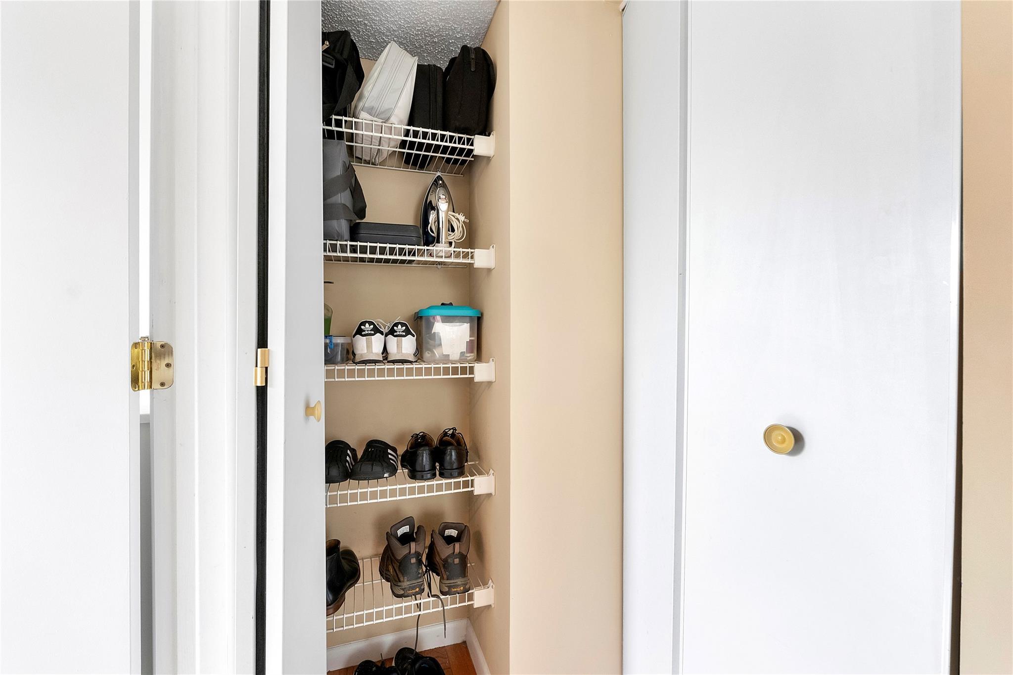 In primary bedroom additional closet space