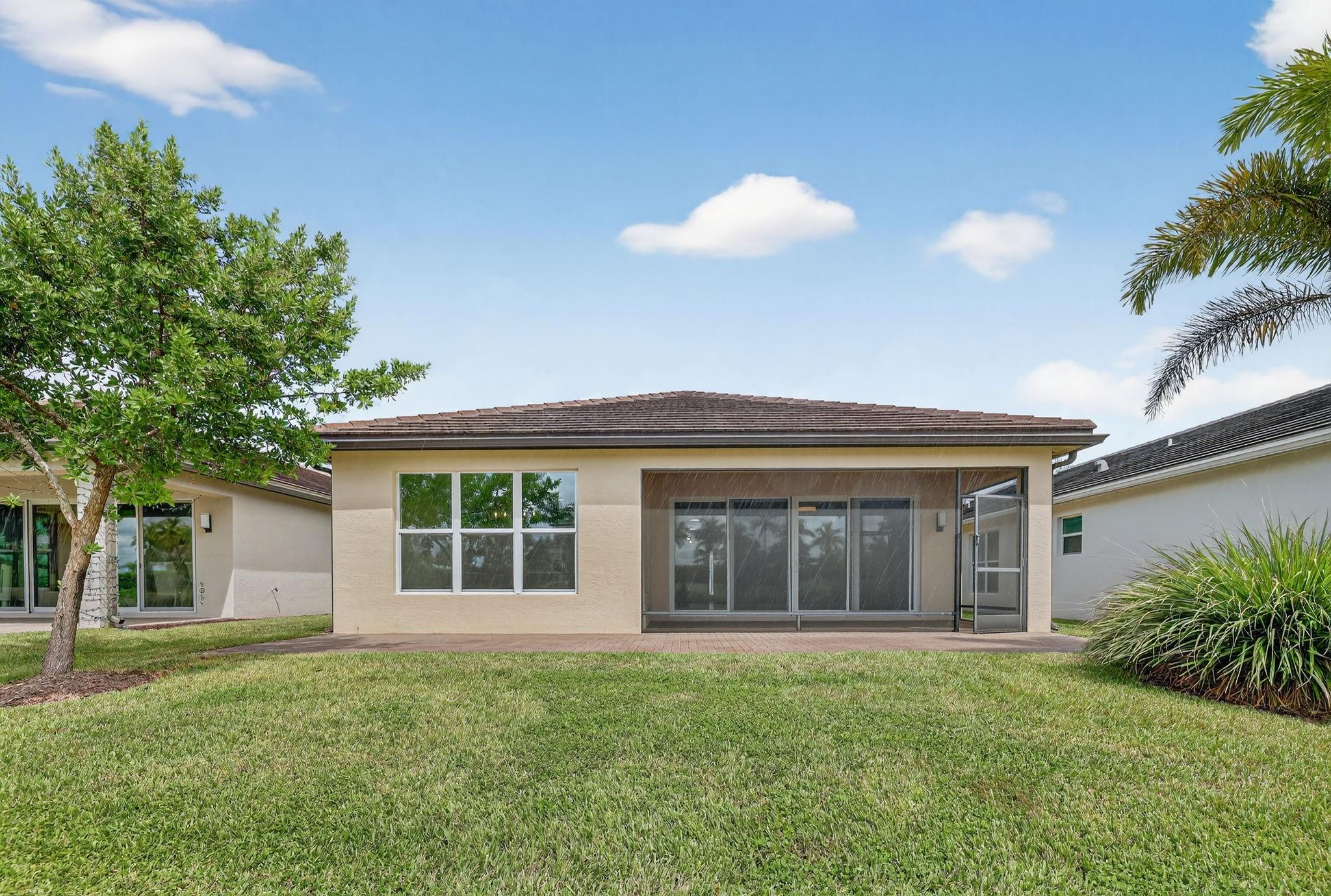 Backyard with southern exposure.