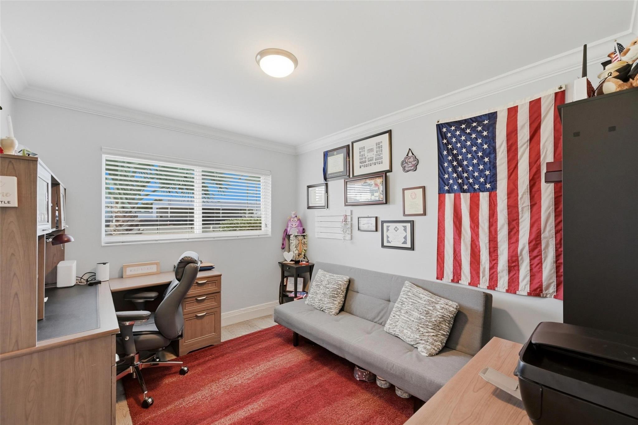 This is your third bedroom. This is perfect for a bedroom/guest room or office.