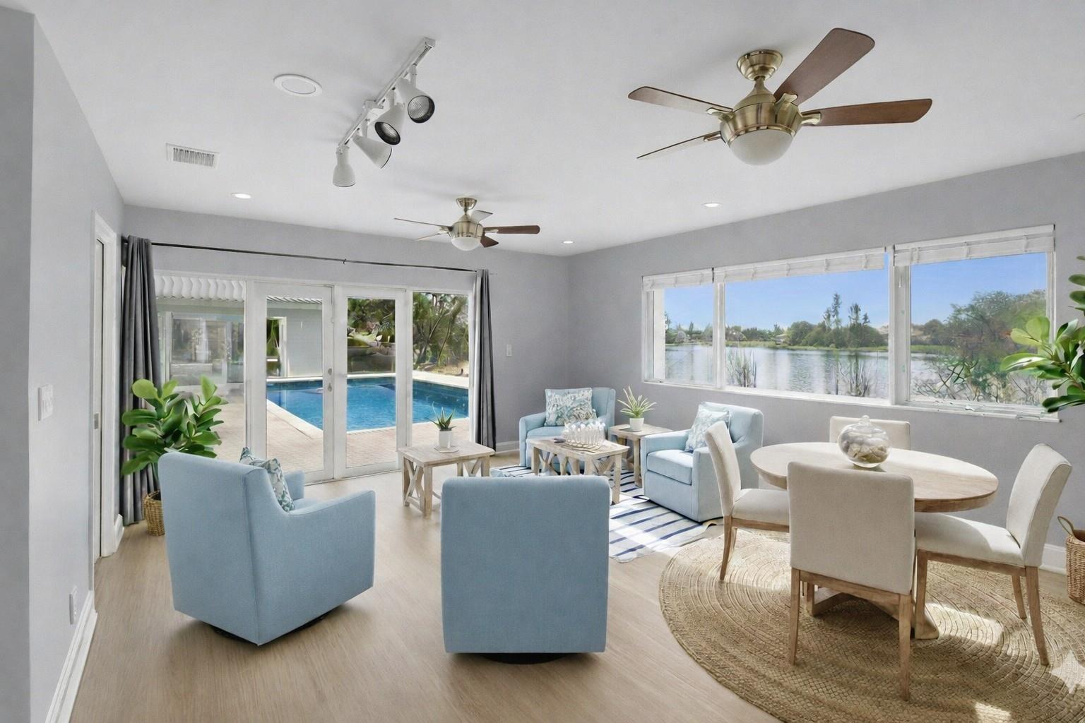 Virtually staged in-law suite