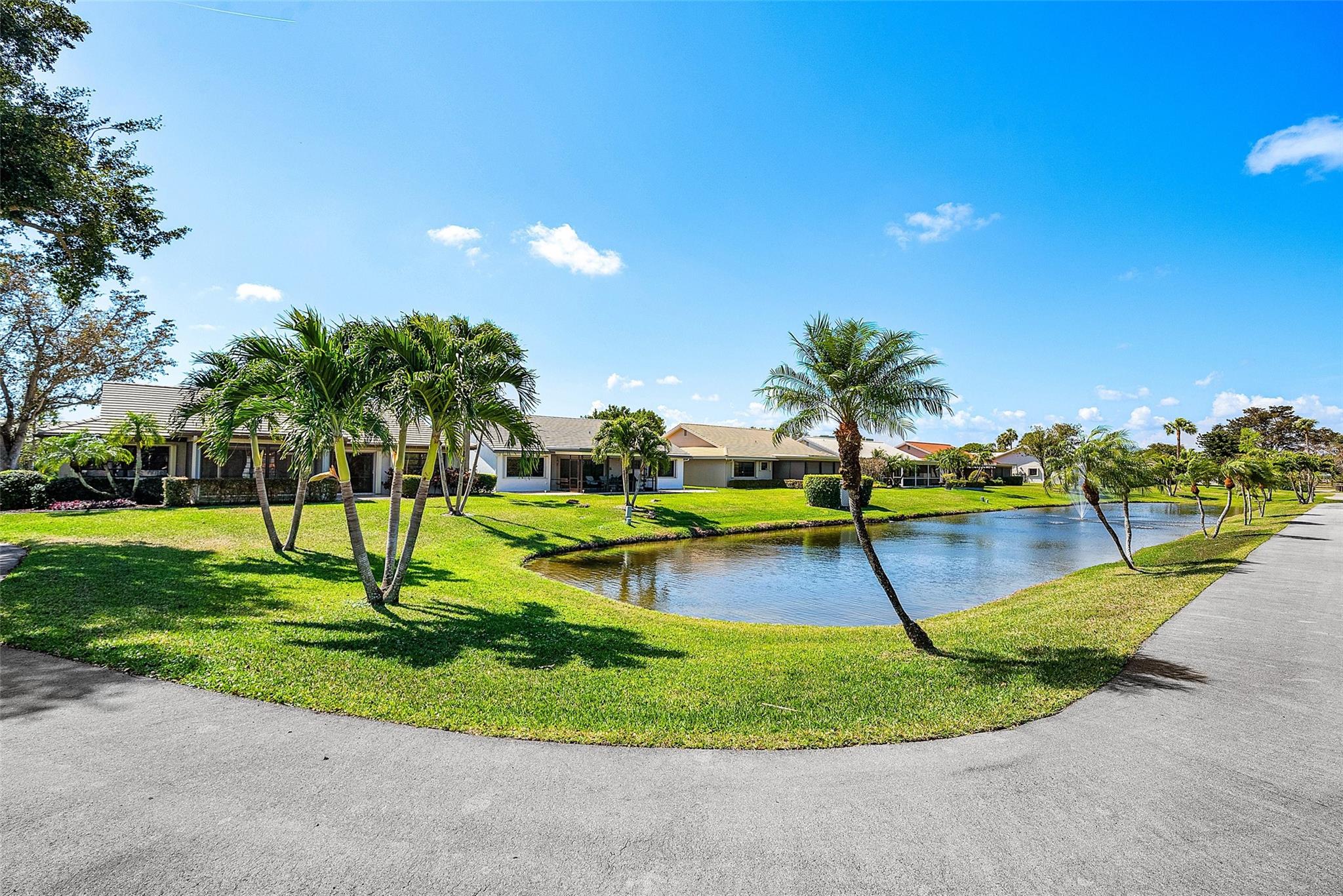 Community walking path surrounds the canal- perfect for evening and morning walks