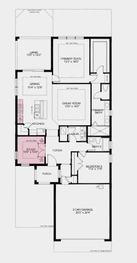 Structural options added Include: Gourmet kitchen, study in place of flex, tray ceiling package, and 8' interior doors