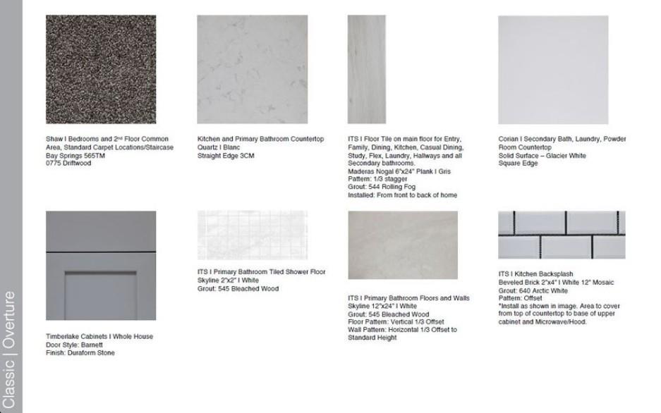 Design Selections ~ Home is under construction, selections are subject to change