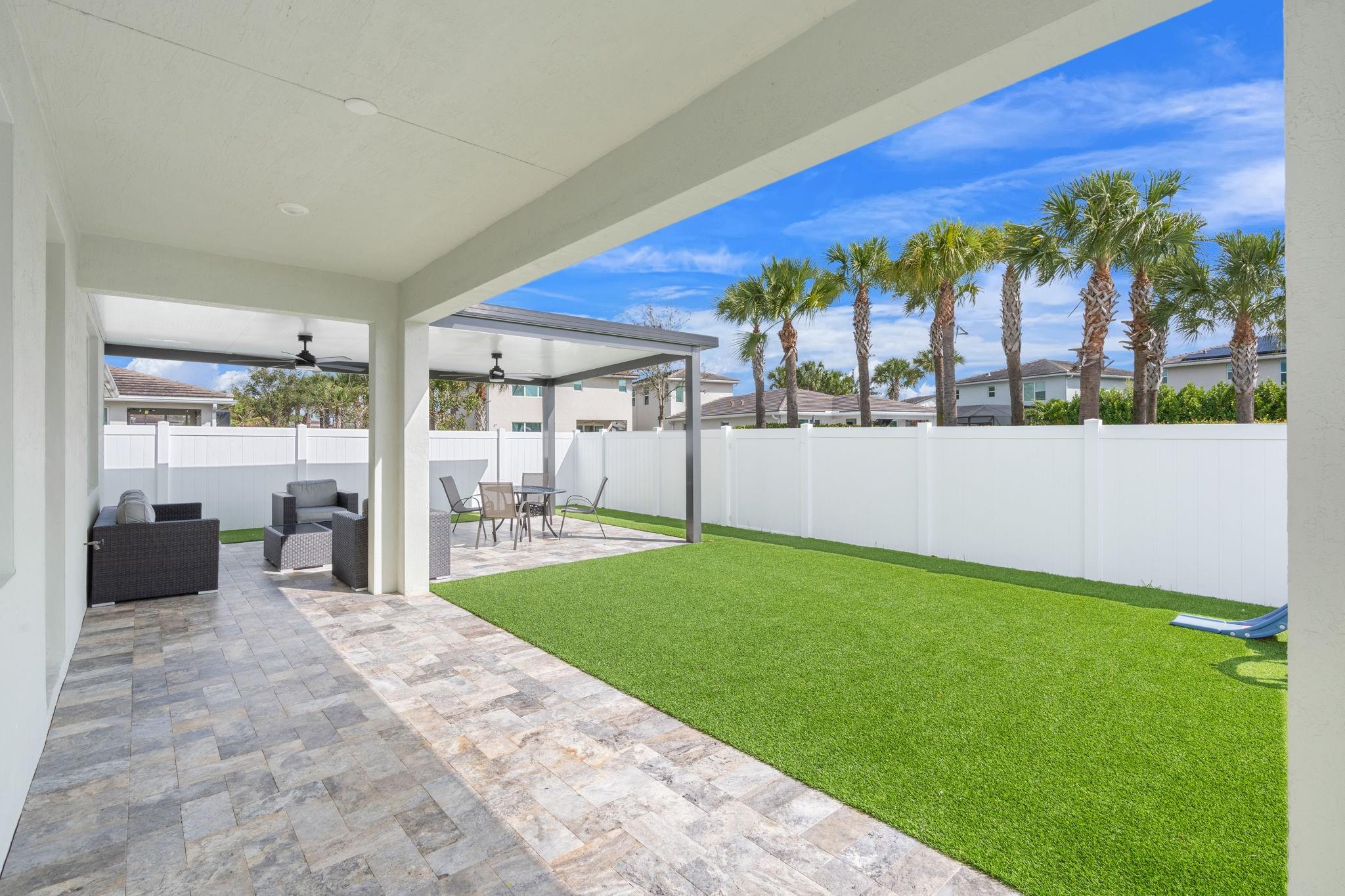 Lots of Shade and Double Fans at Pergola Makes this the Perfect Entertaining Space for Entertaining Family and Friends.