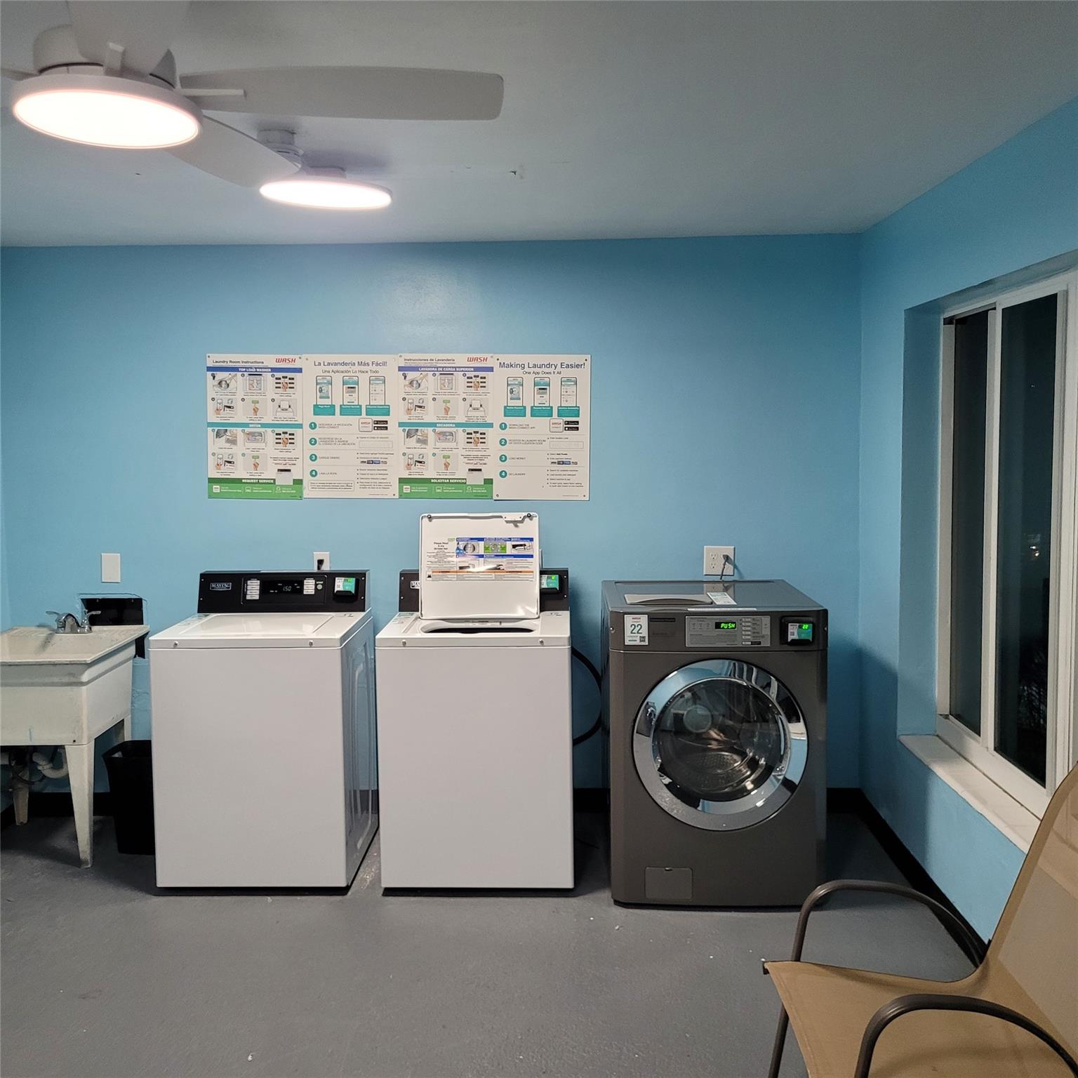 Laundry rooms on 3rd and 2nd floors