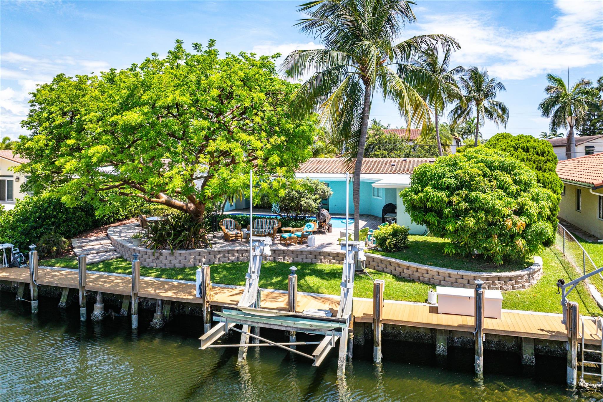 Gumbo Limbo tree provides shade and mango tree in full bloom! Gumbo Limbo tree provides shade and mango tree in full bloom!