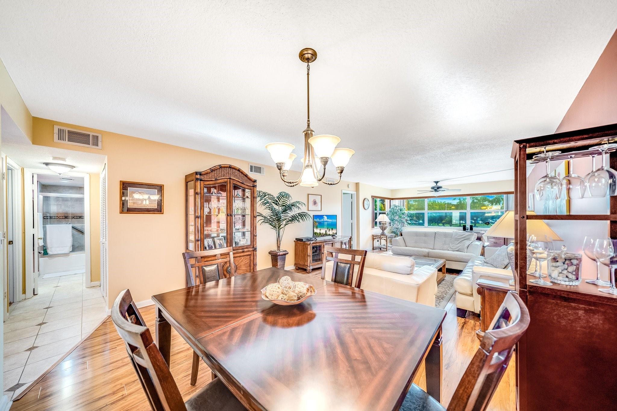 Photo for 9741 Sunrise Lakes Boulevard, 202, Sunrise, FL 33322 - Listing #FX-10478821 Dining room/living room, hall to bedroom and bathroom