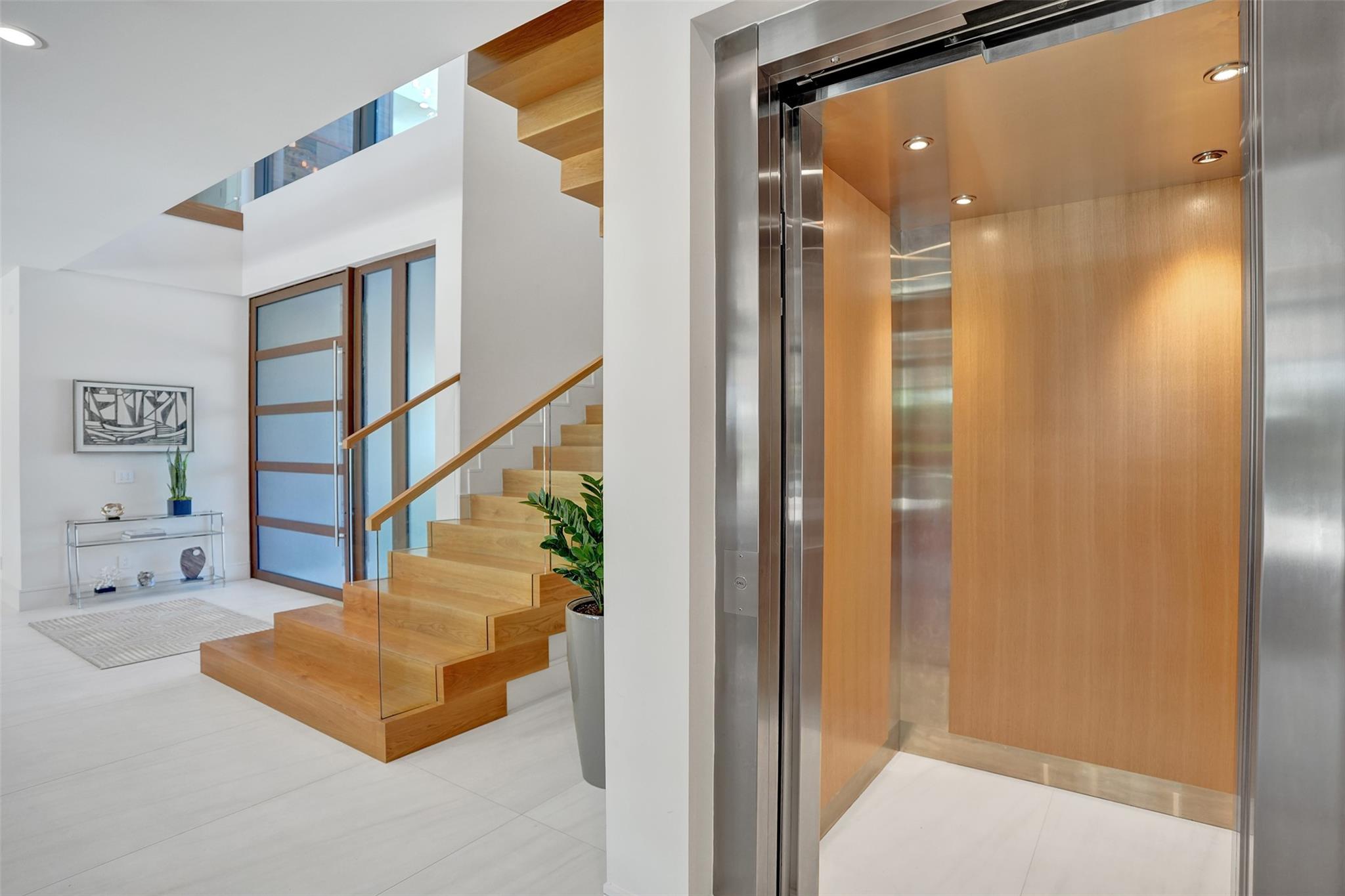 Commercial grade elevator that is beautifully finished