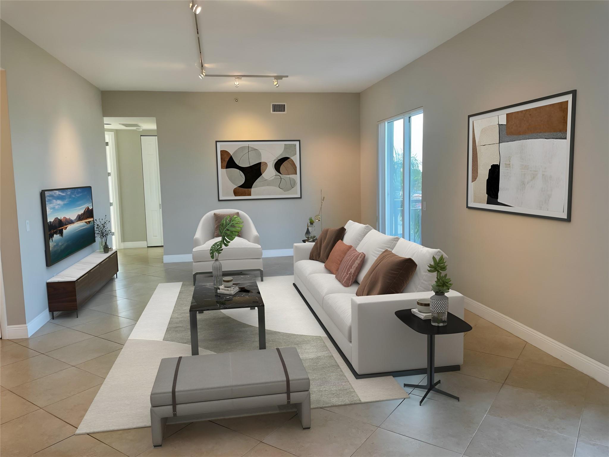 Living room-enhanced photo