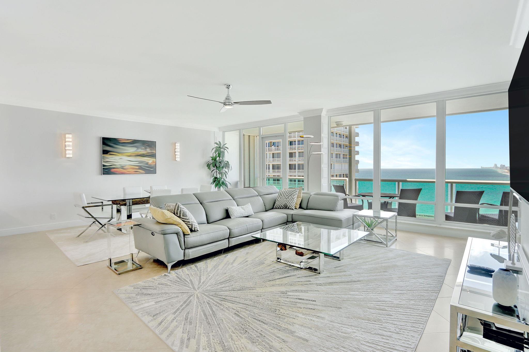 Photo for 2100 S Ocean Lane, PH 8, Fort Lauderdale, FL 33316 - Listing #FX-10499794 10 FT high ceilings & floor to ceiling windows
