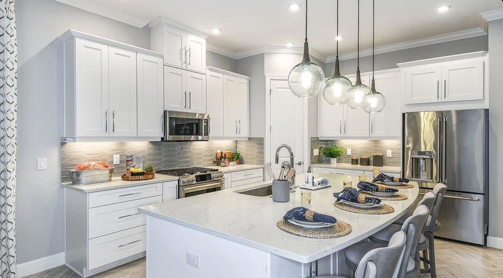 Additional highlights include: tray ceilings, additional bedroom with bathroom, pocket sliding glass door to outdoor living, study, rough-in plumbing for future outdoor kitch