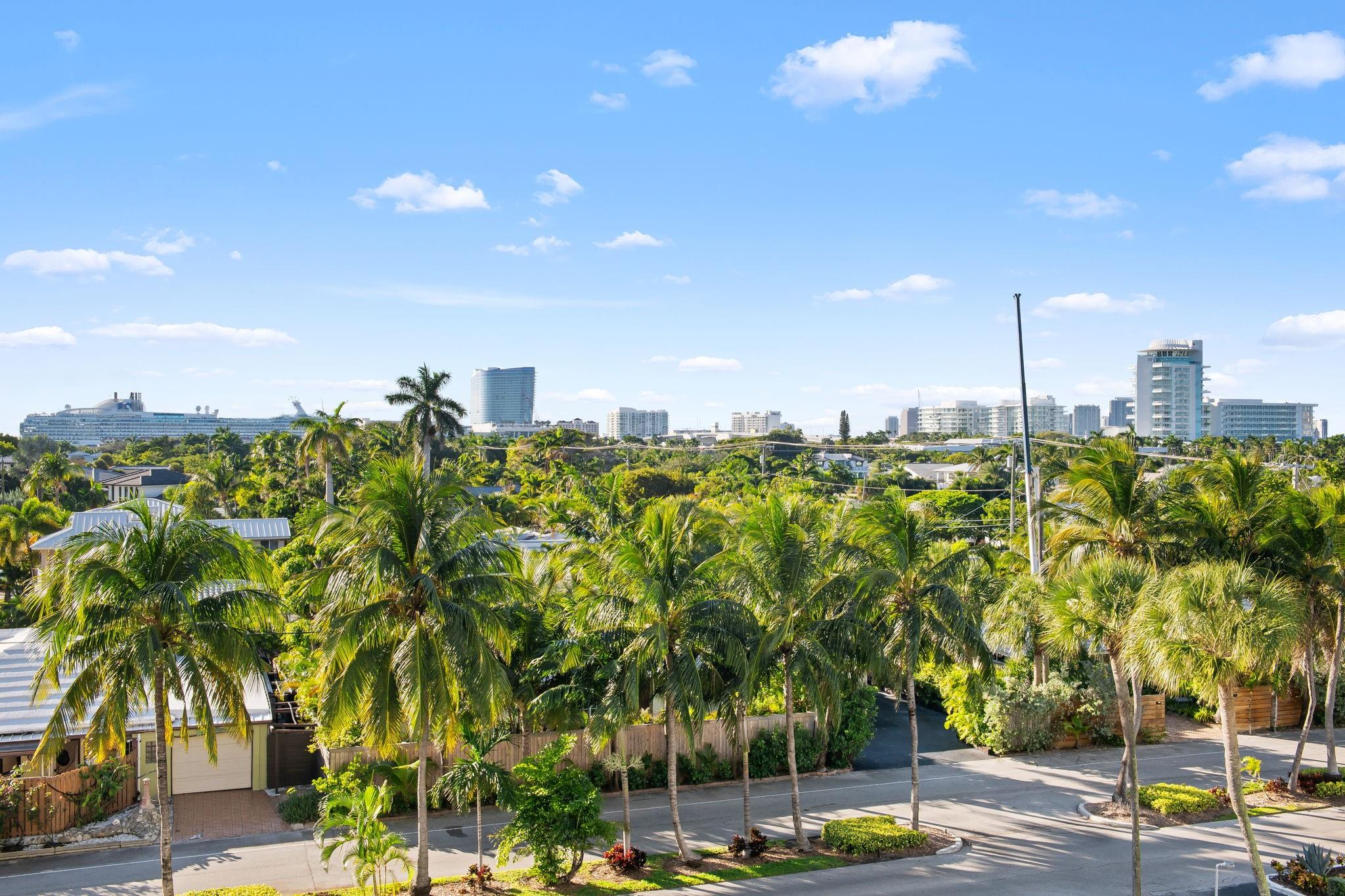sometimes you can see the cruise ships leaving the port from the catwalk