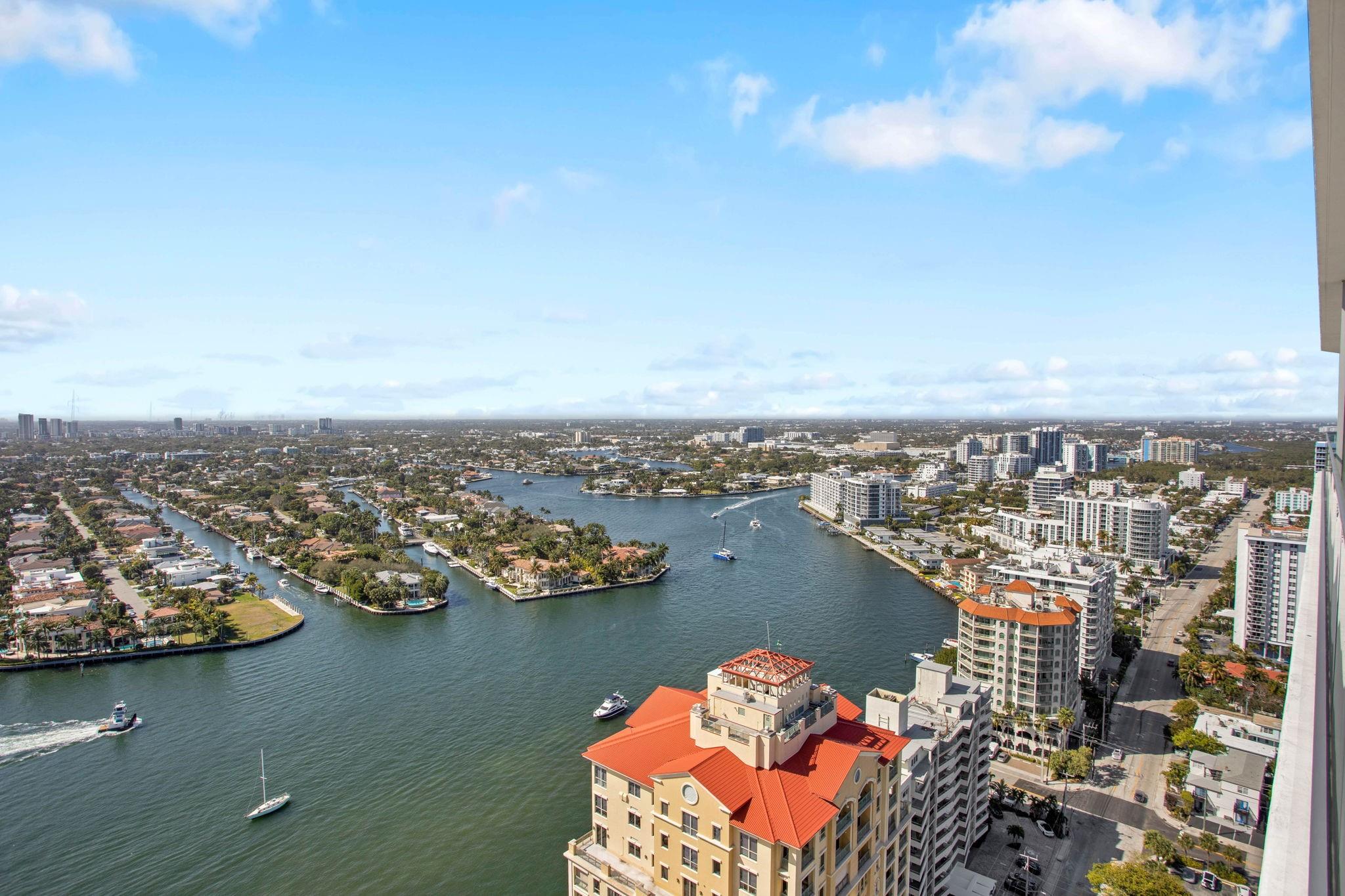 Intracoastal view from family room and guest suite
