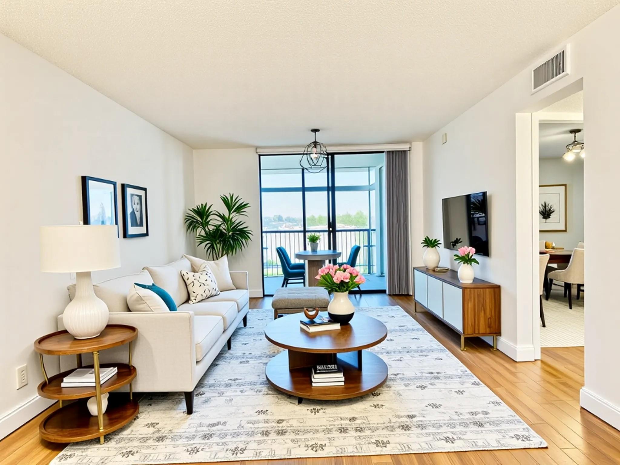 Virtually Staged Living Room