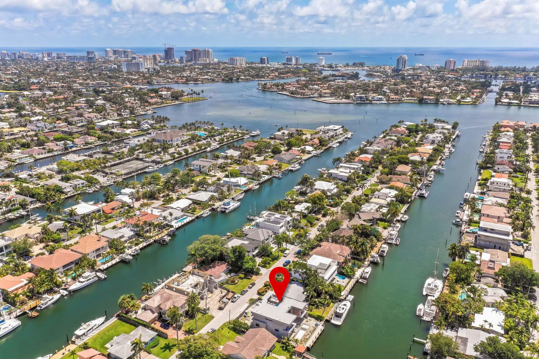 Photo for 1524 SE 13th Street, Fort Lauderdale, FL 33316 - Listing #FX-10513123 Northeast View of Intracoastal Sandbar and Atlantic Ocean