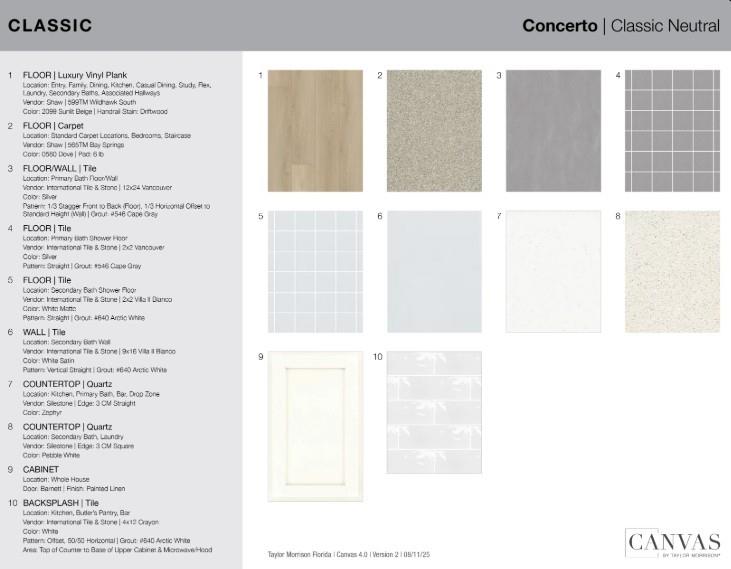 13345 SW Mazzano Street - design selections! Home is under construction and selections are subject to change.