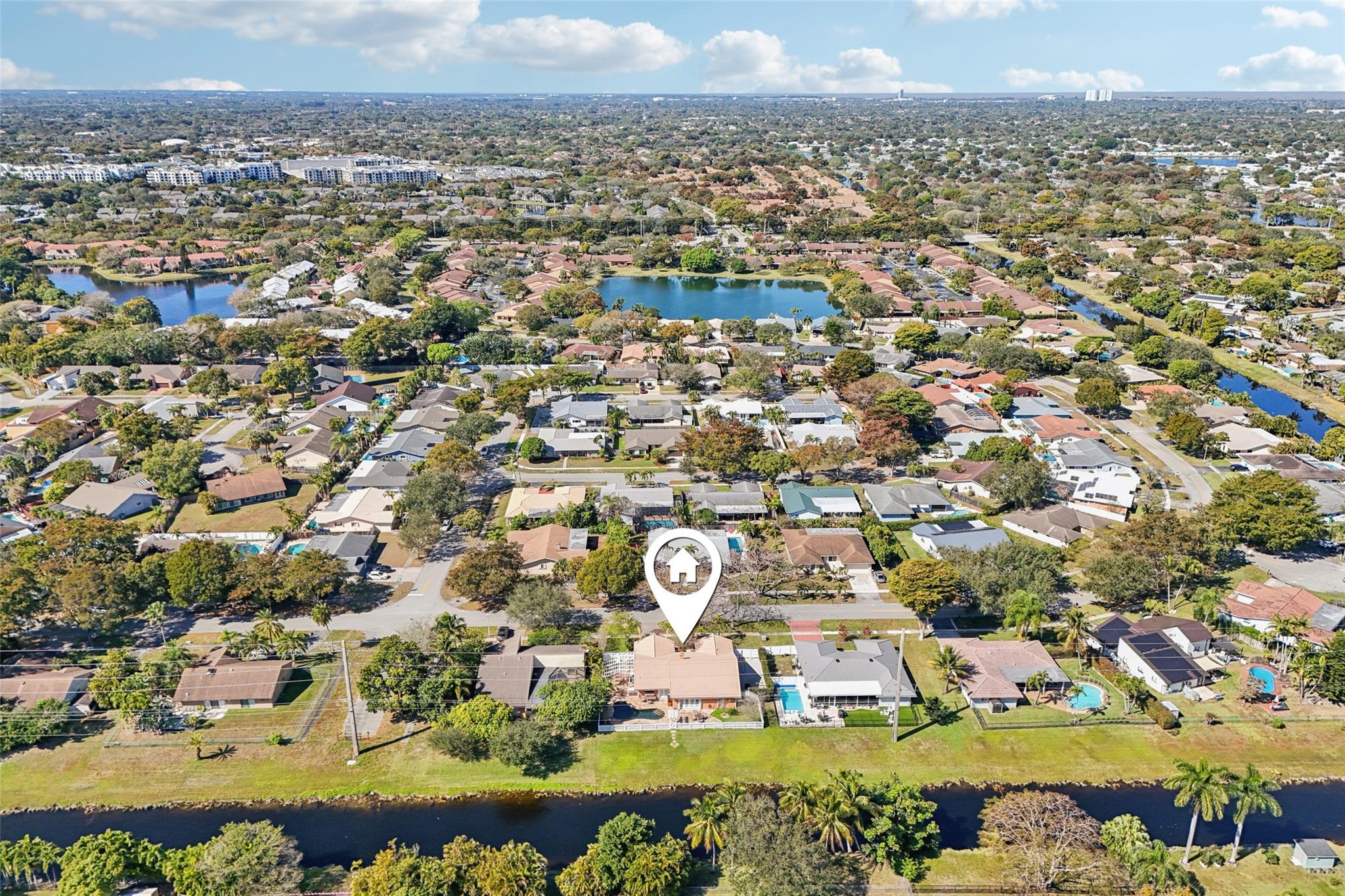 Home located in Plantation Hills neighborhood on the water.