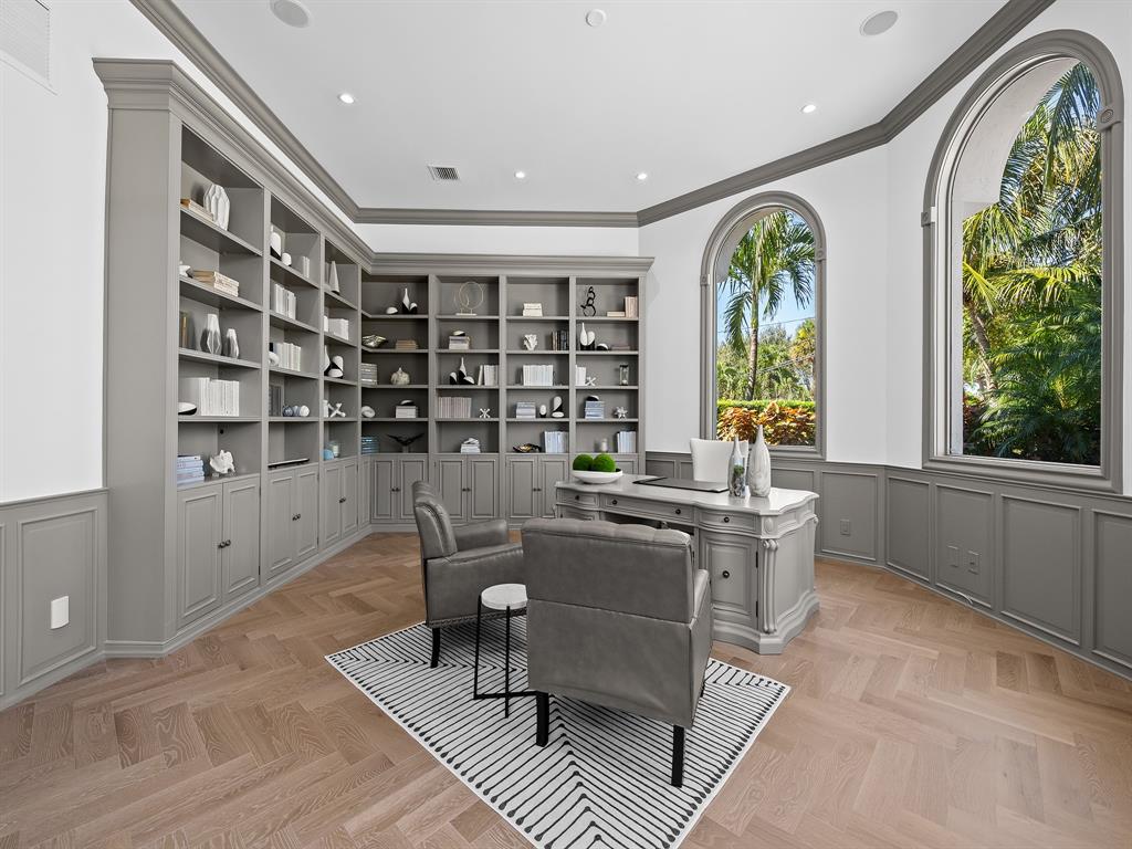 located towards the front of the home