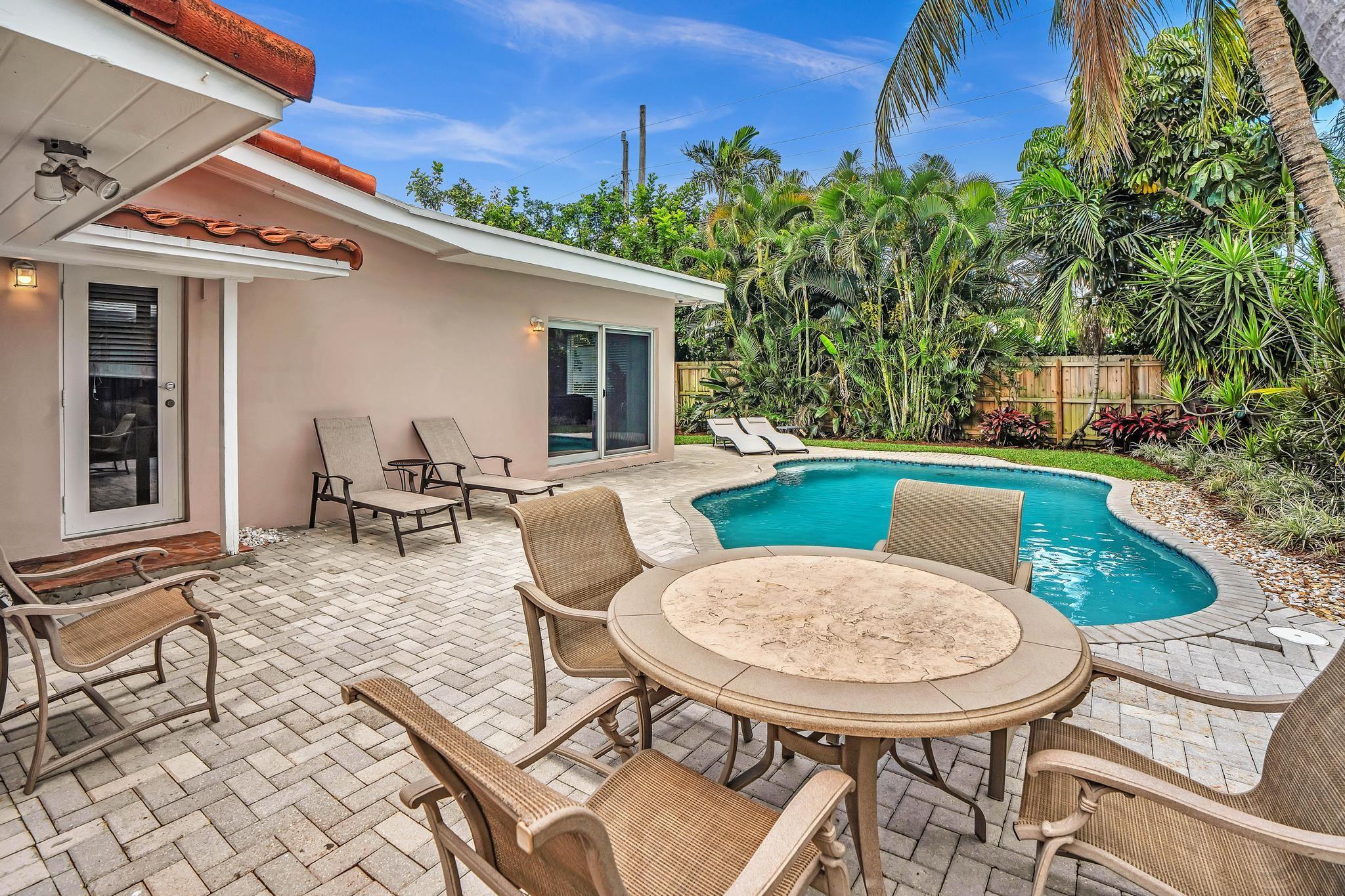 Not shown is two new lounge chairs with cushions and 8 foot umbrella. Not shown is two new lounge chairs with cushions and 8 foot umbrella.
