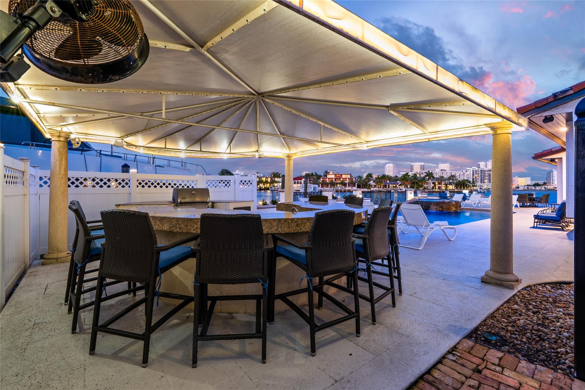 A distinctive waterfront marker highlighting the protected idle-speed zone, underscoring the calm, yacht-friendly waters surrounding the estate. Perfectly positioned along premier waterways, this location offers both prestige and safe navigation for luxury vessels.