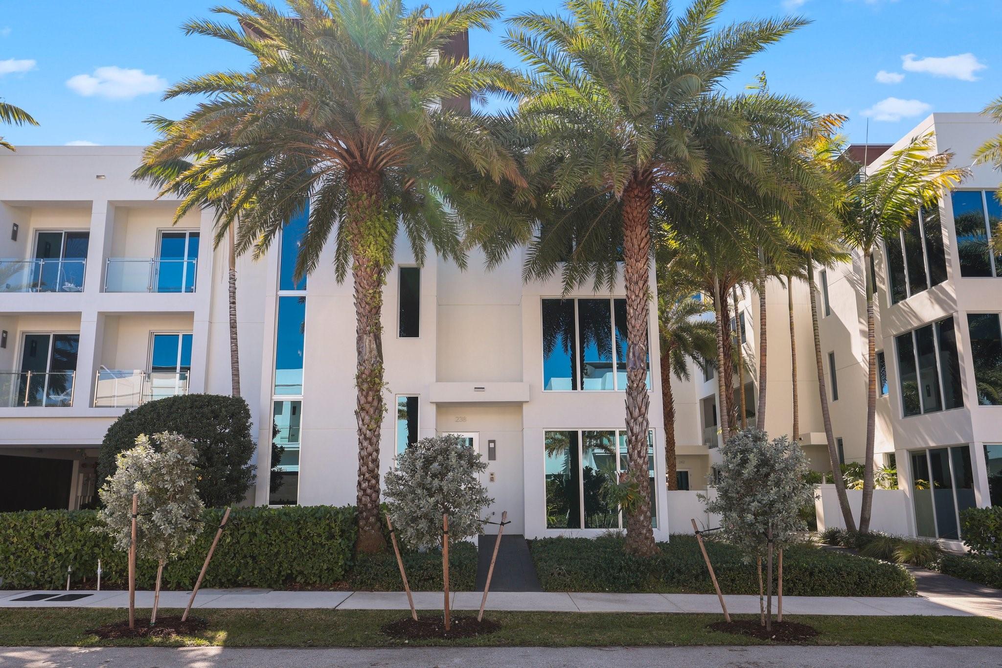 Corner location offers beautiful private entrance