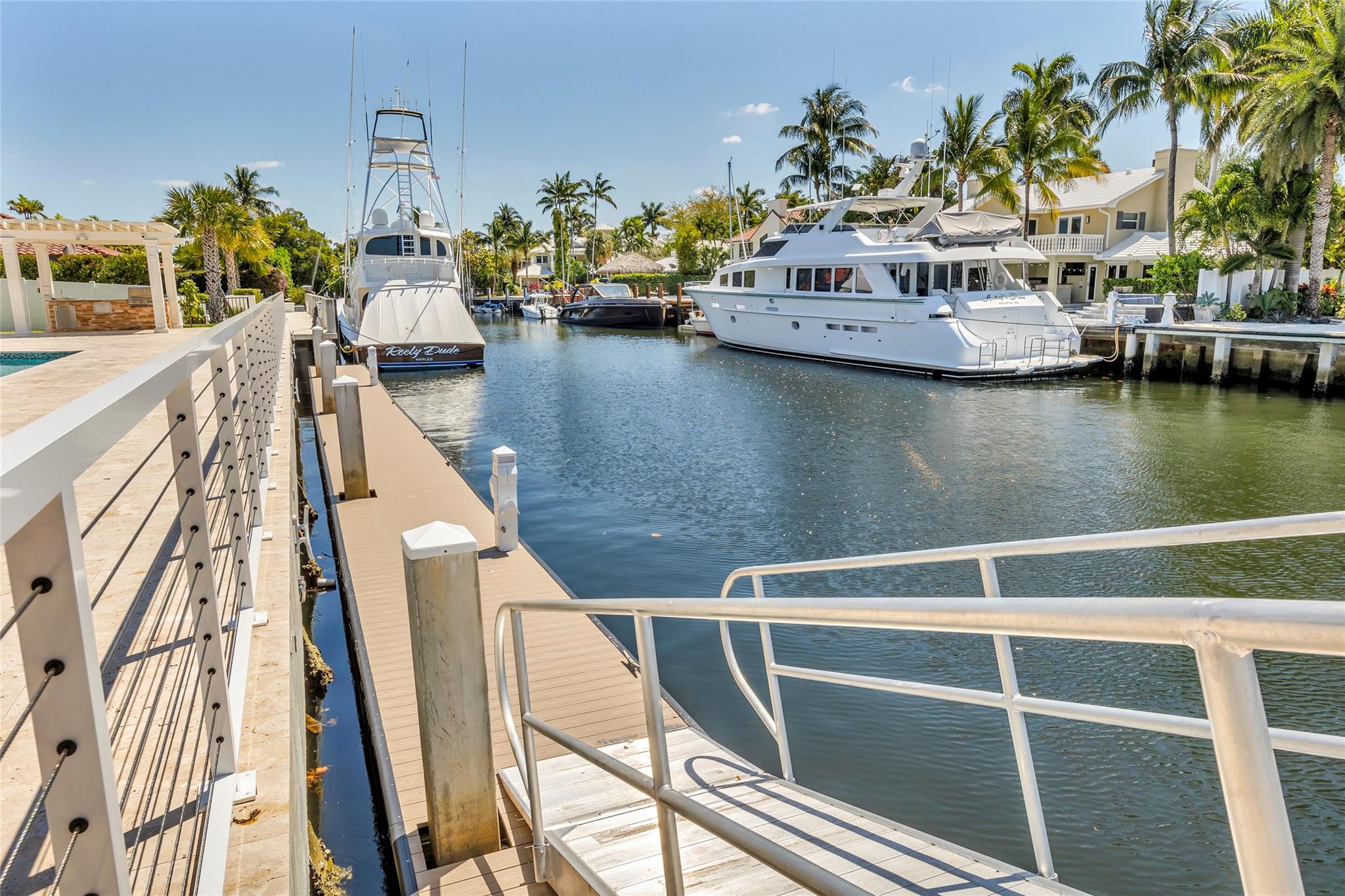 State-of-the-art newly installed floating dock system with electric & water service