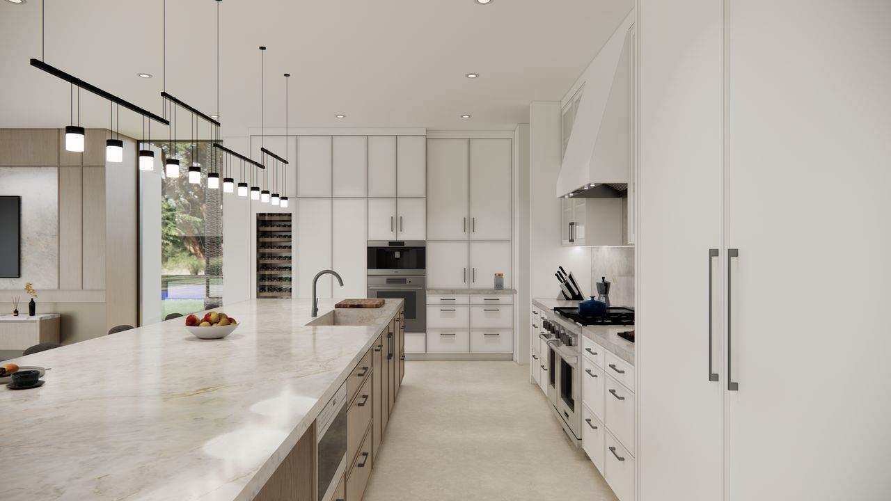 DISCLAIMER: CUSTOM CHEF;S KITCHEN Renderings for Illustrative purposes only. Actual design, features and materials may vary.