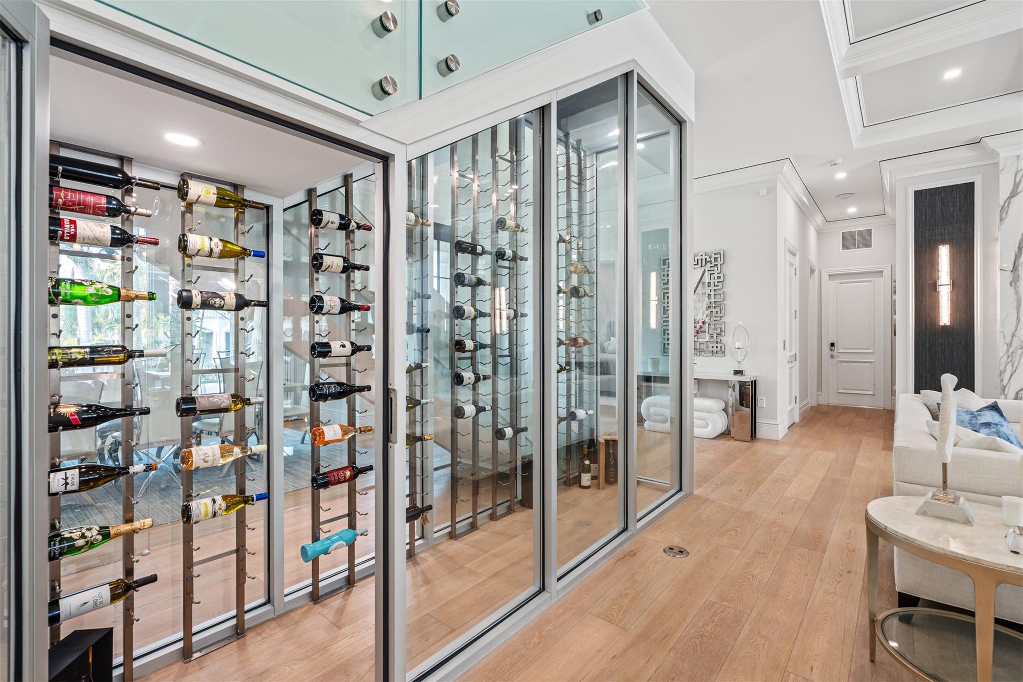 Luxury wine cabinet perfect for displaying your collection.