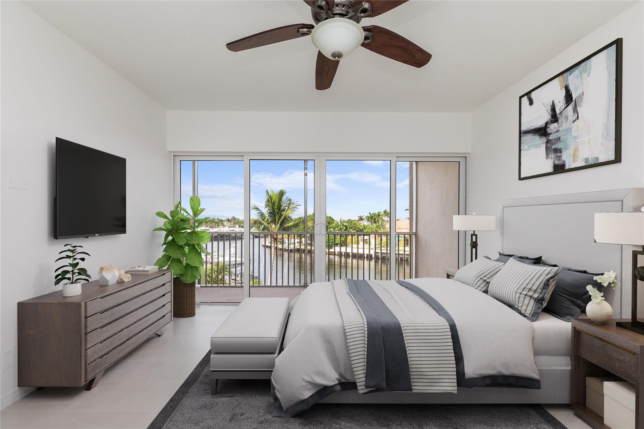 Primary bedroom virtual staging