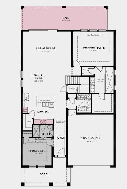 Additional Highlights Include: Gourmet kitchen, vault apron kitchen sink, downstairs bedroom in place of flex, full bathroom in place of powder room, shower in place of tub at downstairs bath, door at primary closet to laundry room, covered extended lanai, and 8' interior doors.