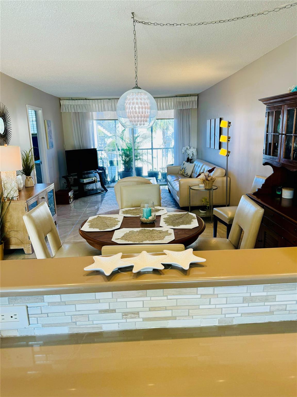 Standing in the kitchen