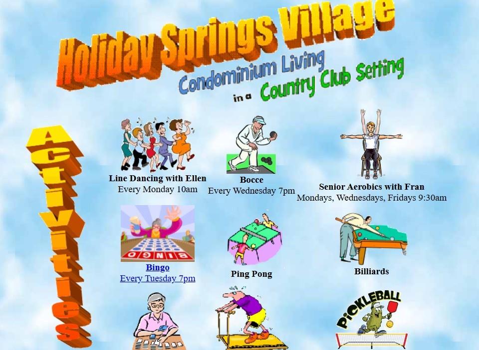 Photo for 3130 Holiday Springs Boulevard, 308, Margate, FL 33063 - Listing #FX-10517591 Activities you can participate in the community