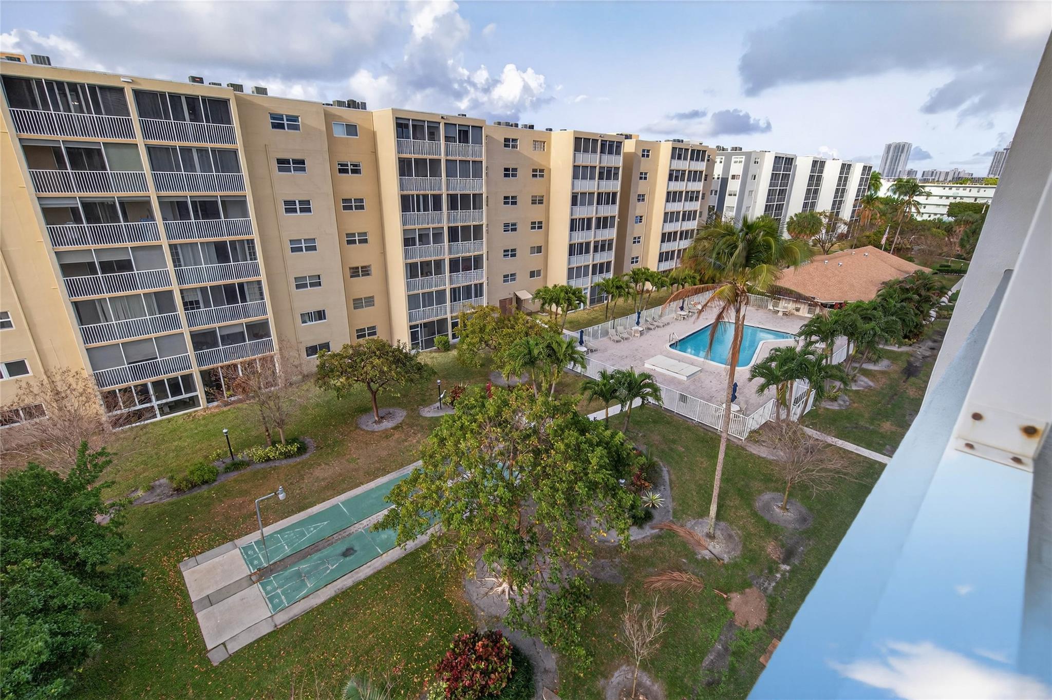 Porch View looking over Pool and Clubhouse