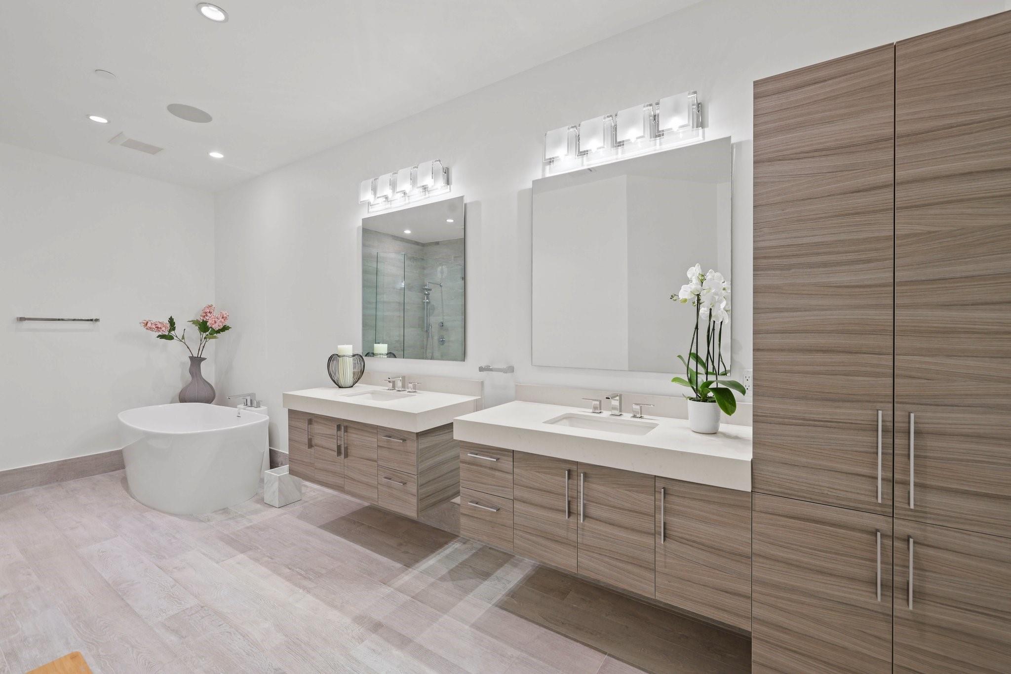 Beautiful primary bath with dual sinks