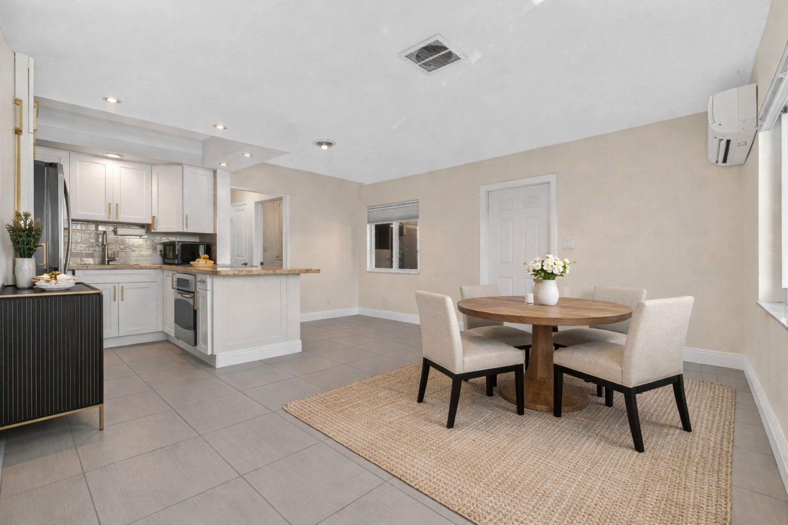 Unit 2 Dining room. Virtually Staged