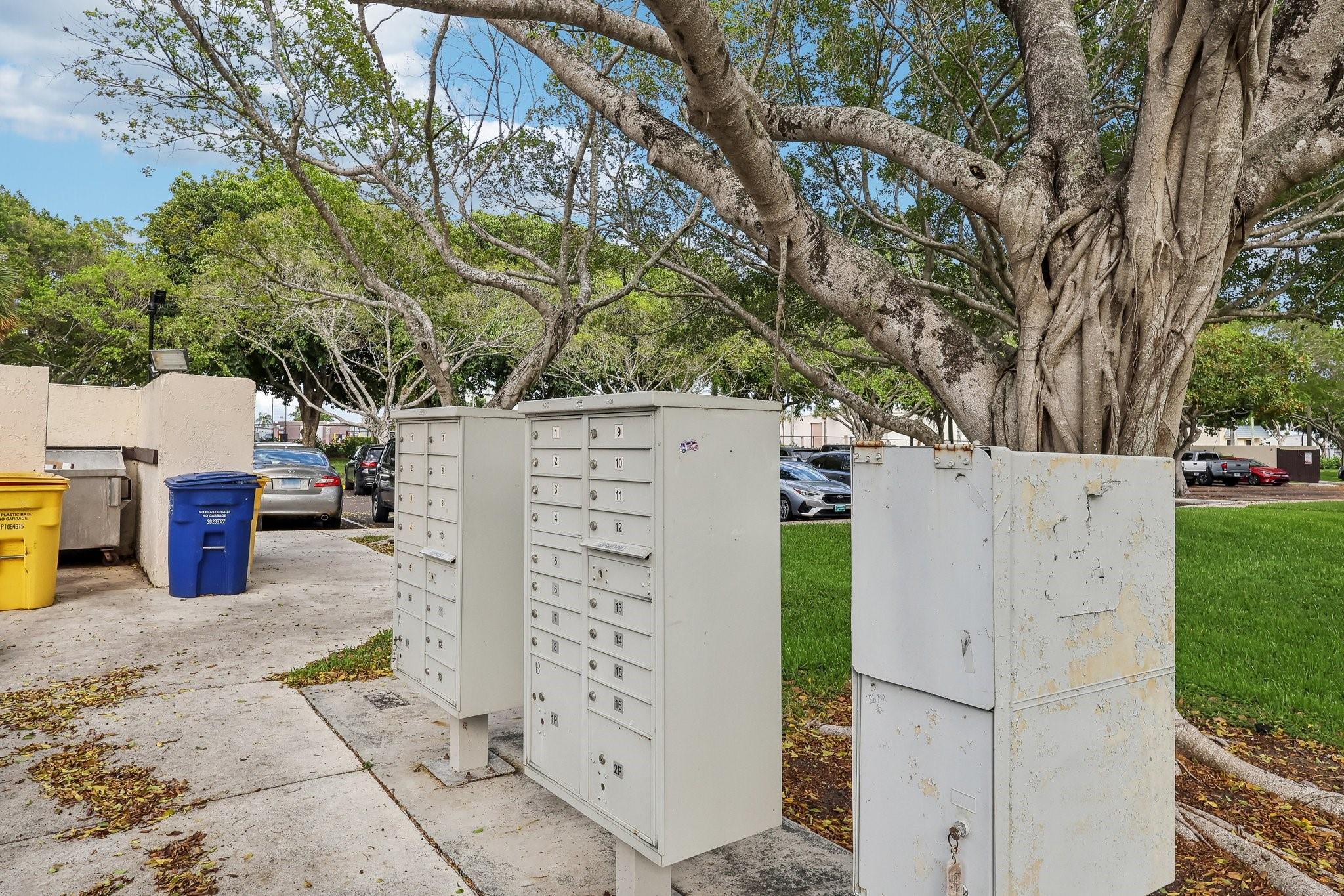 Mailbox directly across from unit.