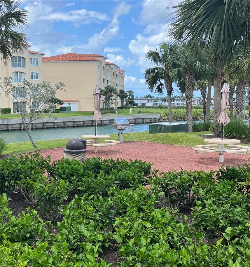 Grill area next to building 19