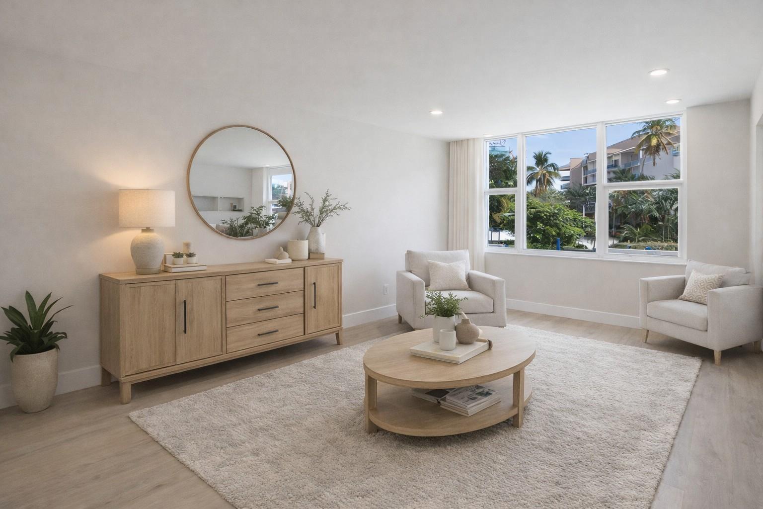 Living Room Digitally Staged