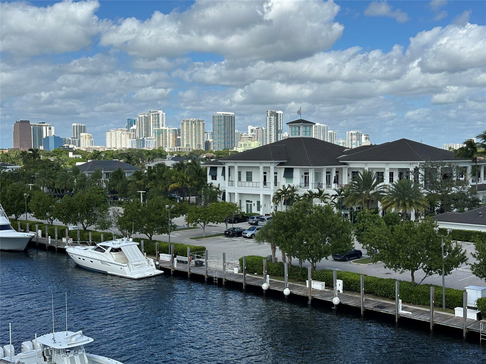 City View with Fort Lauderdale Yacht Club Foreground