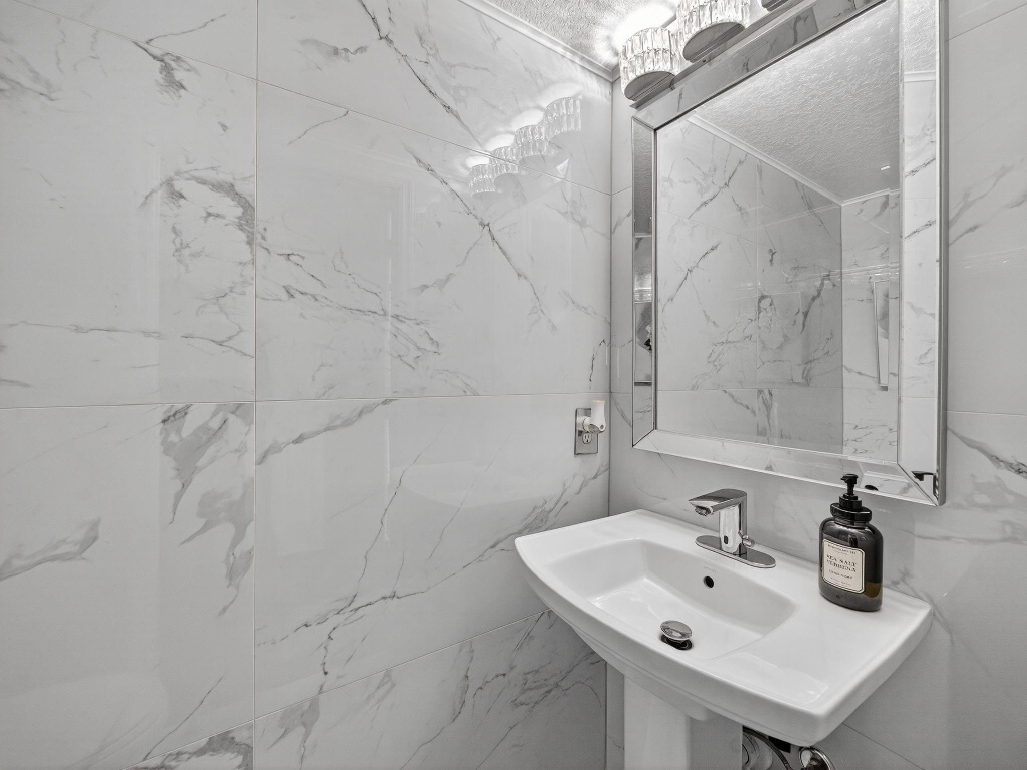 first floor half powder room.