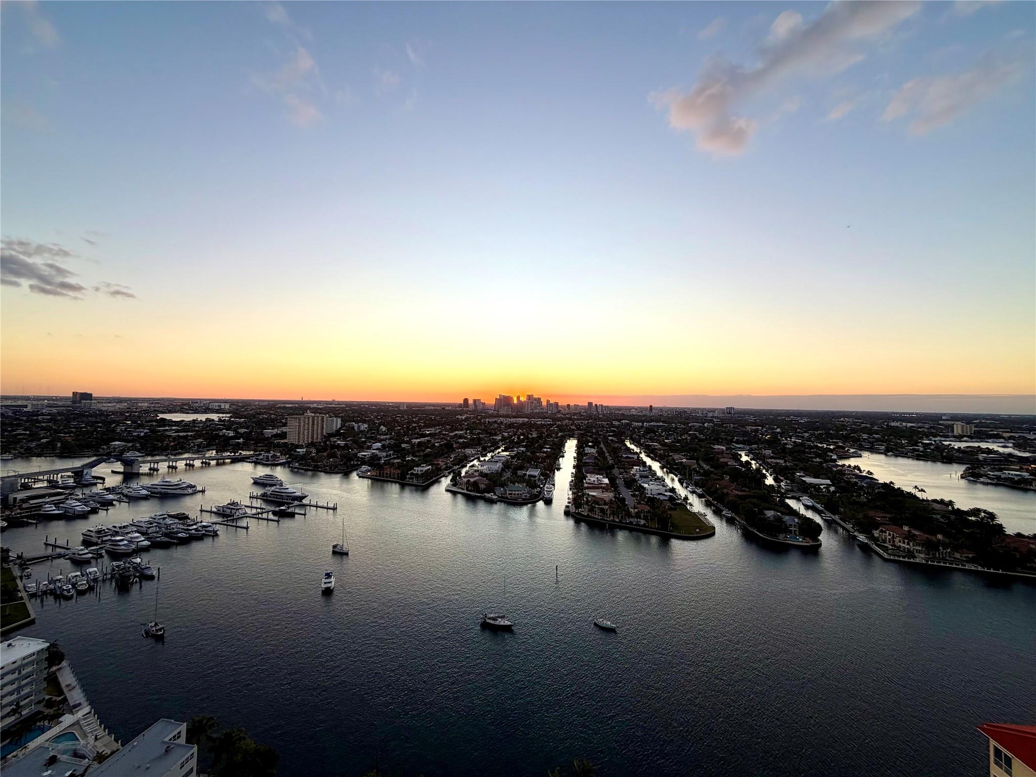 Sunset view from terrace