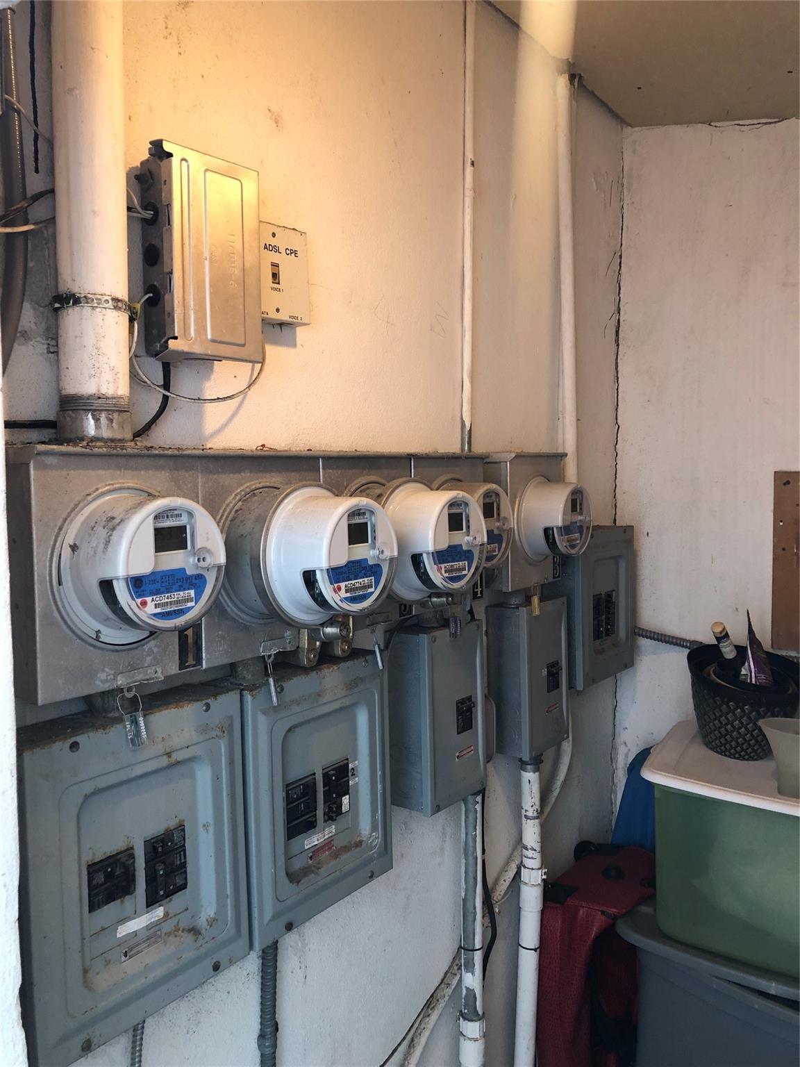 Meter room with 5 meters