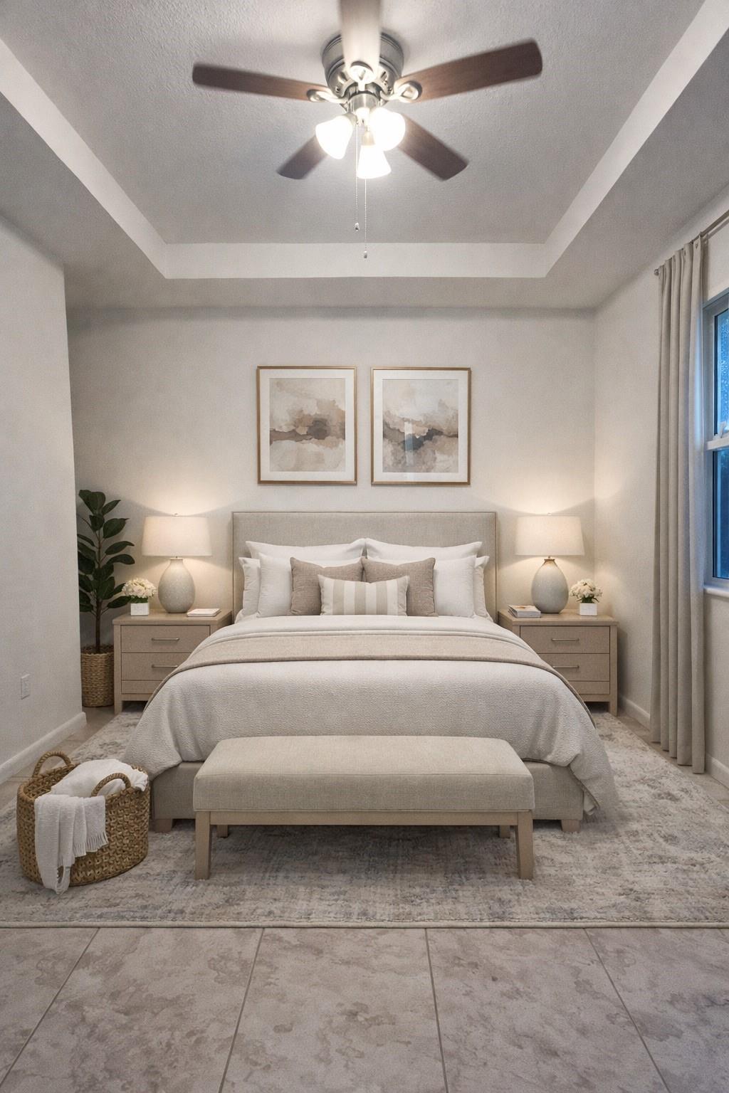 Digital Rendering of Master Bedroom