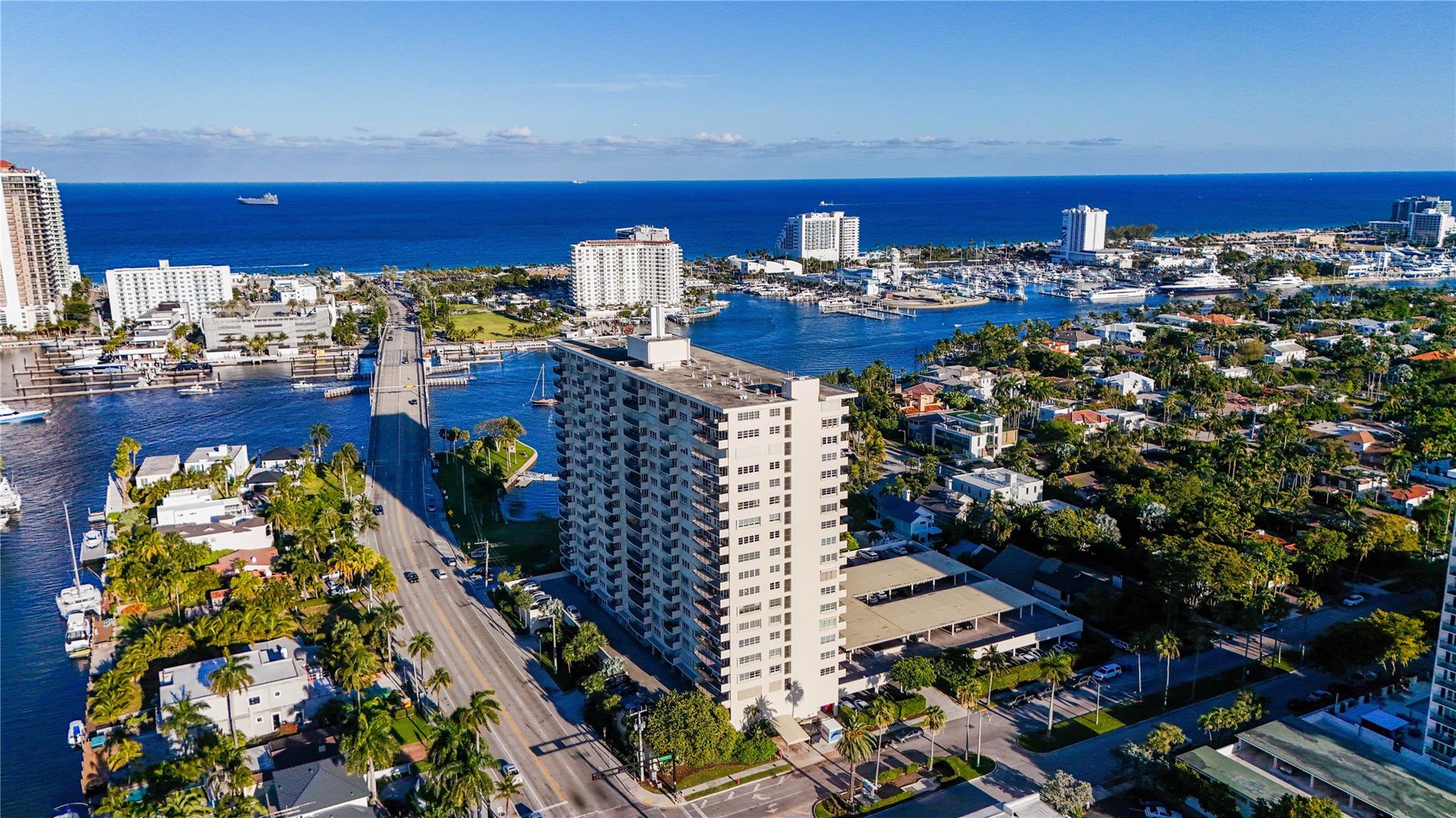 Photo for 2500 E Las Olas Boulevard, 307, Fort Lauderdale, FL 33301 - listing #FX-10493688 Marine Tower at Las Olas and the Intracoastal waterway