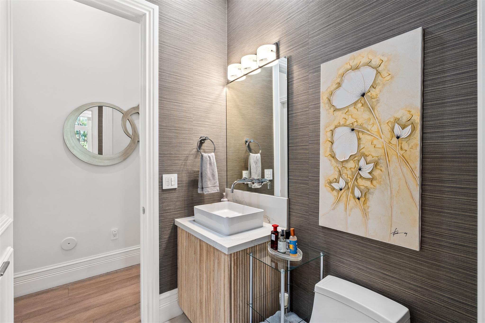 Downstairs bathroom perfect for guests.