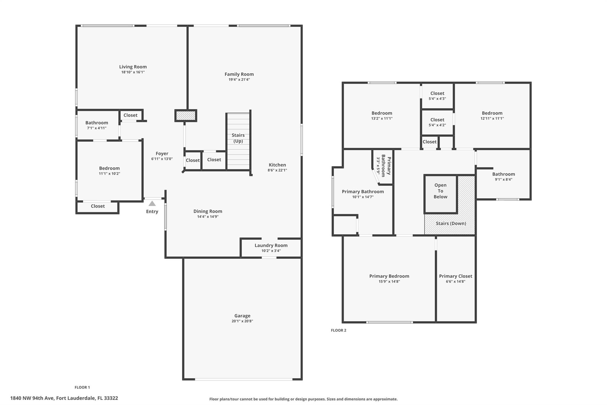 Photo for 1840 NW 94th Avenue, Plantation, FL 33322 - Listing #FX-10503111 Downstairs bathroom and Bedroom could be made into a seperate Mother-in-Law space.