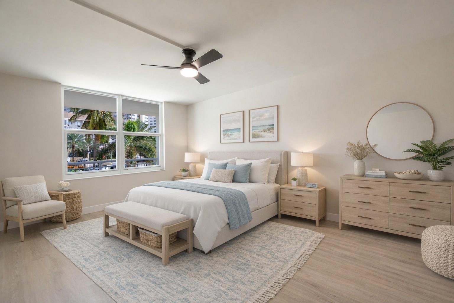 Primary Bedroom Digitally Staged